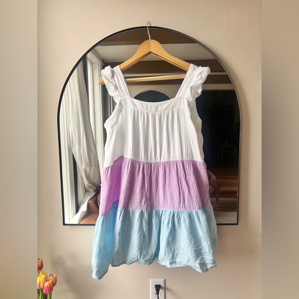 NINETEEN 44 by Jardines domaine | colour block cotton dress | size Large - Picture 4 of 4